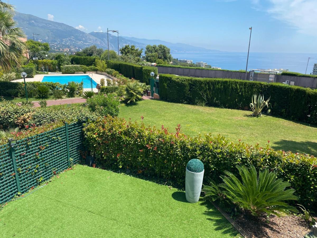 Superbe 2P Vue Mer, Ensoleille, Piscine Roquebrune-Cap-Martin Zewnętrze zdjęcie